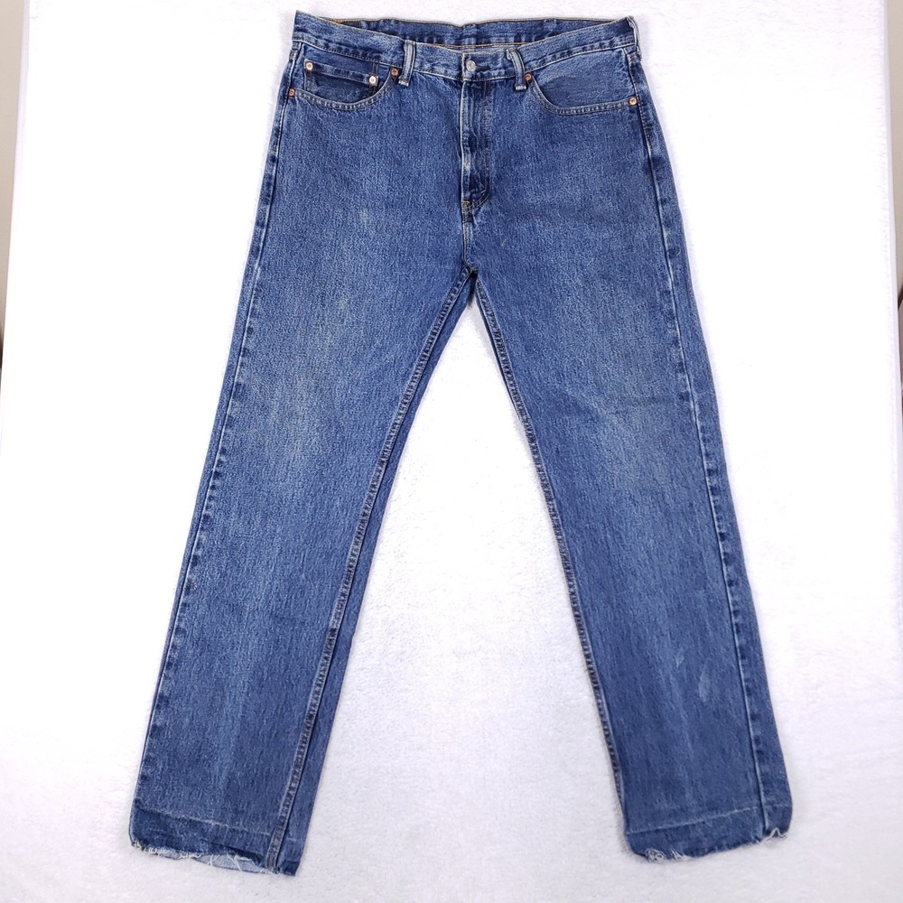 Levi's 505 Regular Fit Straight Leg Jeans 38x34 Indigo‎